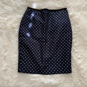 Ann Taylor Navy Polka Dot Skirt